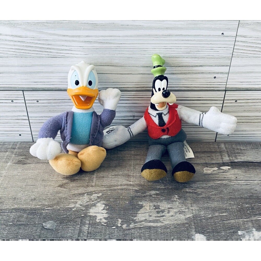 Disney House of Mouse 5” Donald & Goofy Plush Plastic Heads McDonald’s Toys